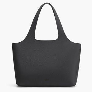 CUYANA System Tote in Black Pebbled Leather